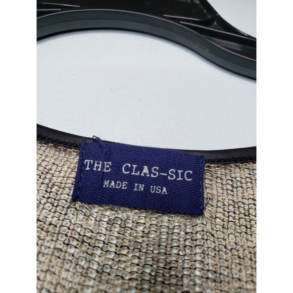 The Clas-sic Womens L Blouse Y2K Loose Knit Sheer NYC City Of Dreams Scoop Neck - Picture 5 of 6